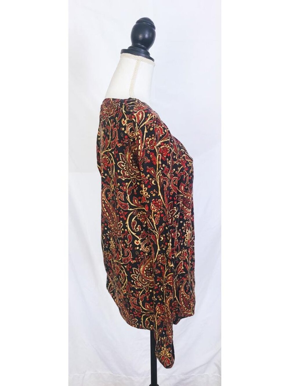 Jones New York Sport Women's Paisley Long Sleeve Blouse XL - Picture 2 of 6